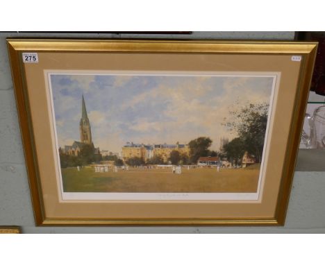 L/E signed print - Taking guard at Bath by Roy Perry