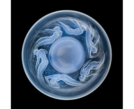 'ONDINES': A RENÉ LALIQUE OPALESCENT GLASS BOWL, engraved 'R. Lalique France No 380', 21cms diameterProvenance: private colle