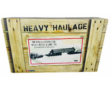 Corgi CC13209 1:50 Scale 'Heavy Haulage' TSL Vanguard (Heavy Haulage) Ltd Die Cast Box Set. DAF XF Ballasted Tractor, Nicolas