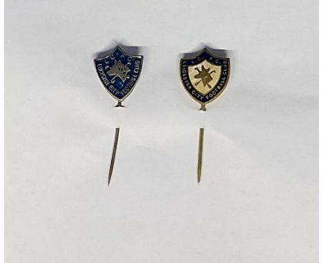 Leicester City football club metal badges. 2 included. Good condition Est.