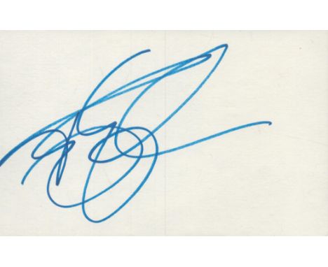 Actor, Terry Gilliam signed white card 5.5x3.5 Inch. Is an American-born British filmmaker, comedian, collage animator and ac