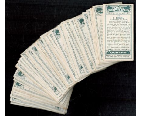 Rugby players cigarette card collection. Ogdens 1926. Good condition Est.