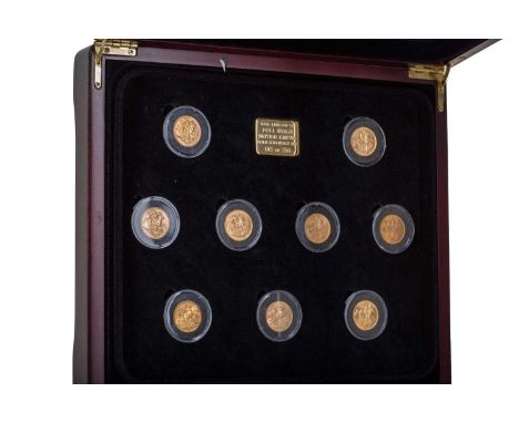 THE KING EDWARD VII FULL REIGN BRITISH EMPIRE GOLD SOVEREIGN SET,comprising nine sovereigns dated from 1902 - 1910, along wit