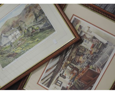 Two Ltd Ed prints, after Judy Boyes, Daffodil Time Town Head, num 703/850, 26 x 38cm, and Opening Time Queens Head, num 93/85