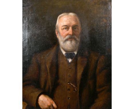 Augustas Morten Hely-Smith (1862-1941) British, a half-length portrait of a gentleman, oil on canvas, signed and dated 1893, 