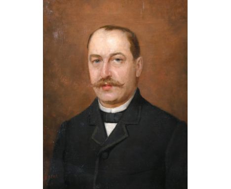 Jules Alphouse Debaene (19th century) French, A head and shoulders portrait of a gentleman, oil on canvas, signed and dated 1