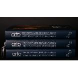 'ARTO, DICTIONNAIRE BIOGRAPHIQUE, ARTS PLASTIQUES EN BELGIQUE'. 3 Vols. With dust covers.