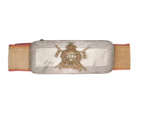 AN INDIAN CAVALRY OFFICER’S POUCH the black leather pouch of the 30th Lancers (Gordon’s Horse), with unmarked silver suspensi