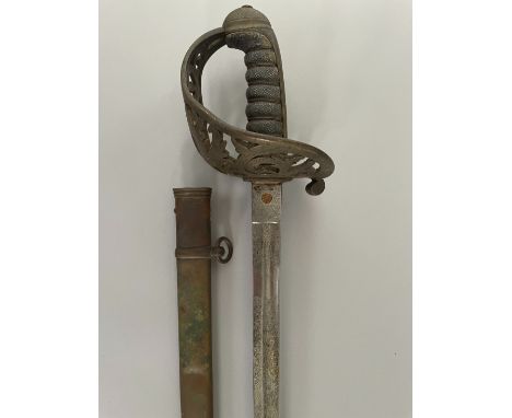 A VICTORIAN 1857 PATTERN ROYAL ENGINEERS OFFICER’S SWORD RETAILED BY C. WEBB, 23 OLD BOND STREET, LONDON of regulation type, 