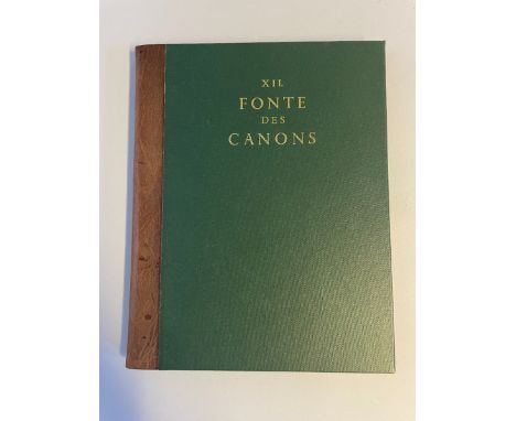 XII. FONTE DES CANONS supplement to the Diderot Encyclopedia, undated, octavo (195 x 248 mm), with fold-out table, four foldi