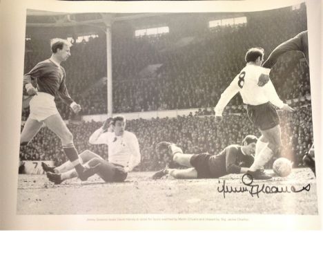 JIMMY GREAVES signed Tottenham Hotspur 13x20 Photo. Good Condition. All signed pieces come with a Certificate of Authenticity