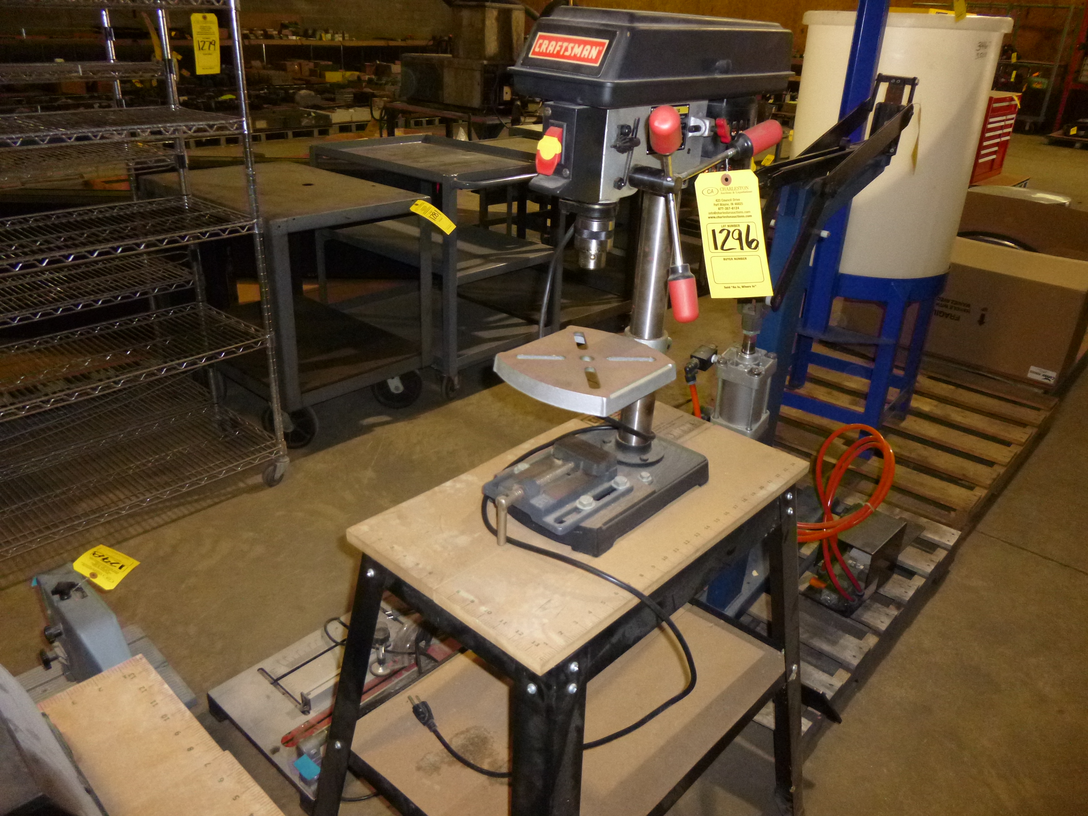 Craftsman9" drill press model 137.248030 with craftsman base 120v (located at 500 Baldwin St, E