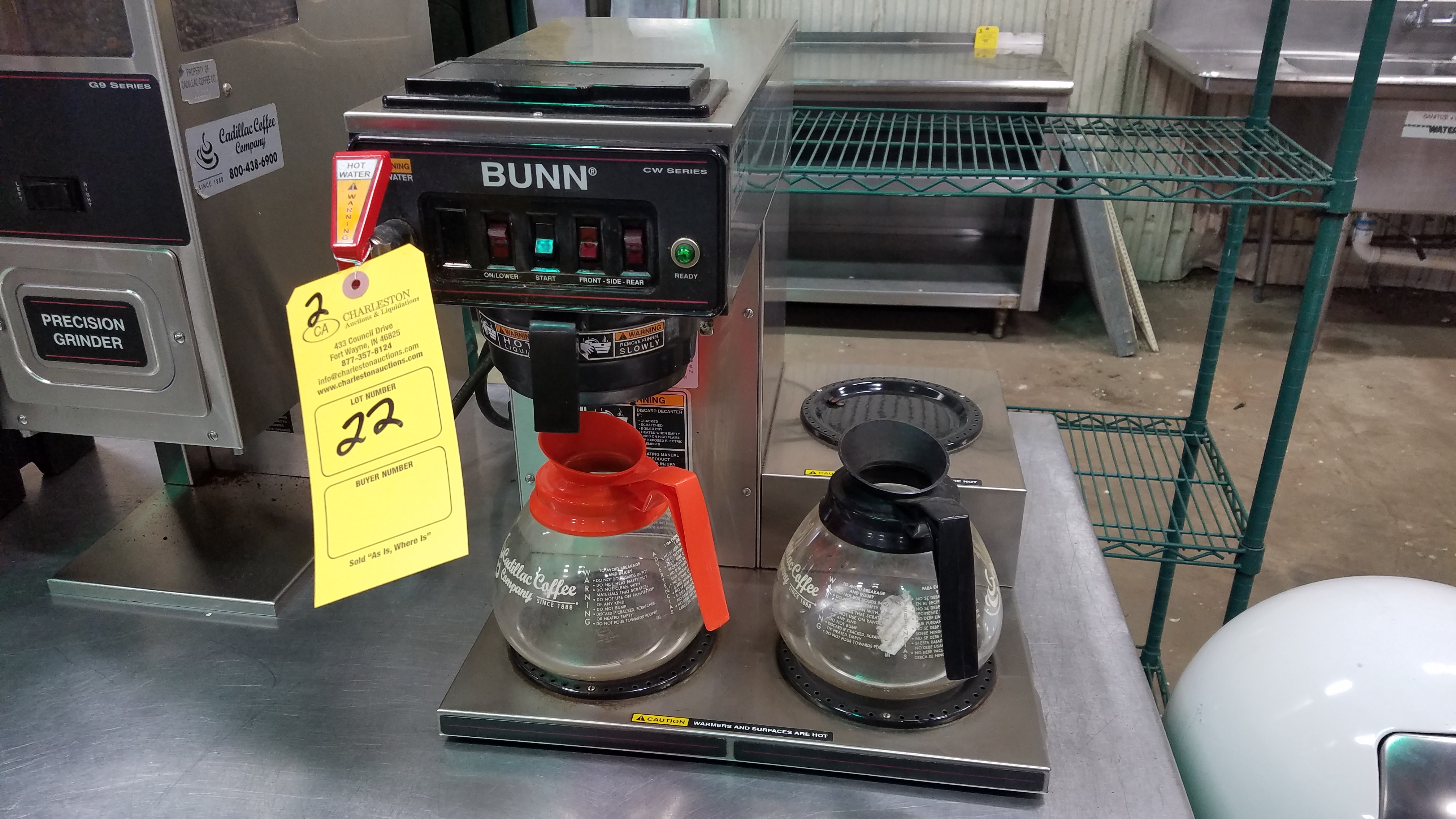 BUNN 3 BURNER COFFEE MAKER; CW SERIES (LOCATED AT 4409 NEW HAVEN AVENUE