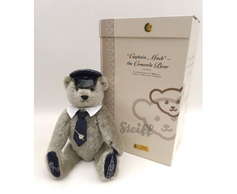 A Steiff Collector's Teddy Bear 'Captain Mach - The Concorde Bear, (EAN 661662) 2004, exclusive to Peter Jones, Wakefield, li