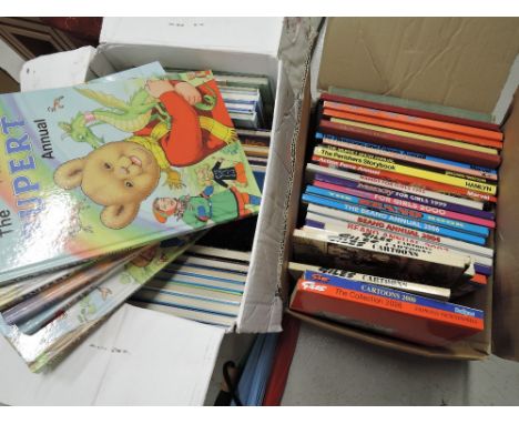 A box of vintage childrens' annuals