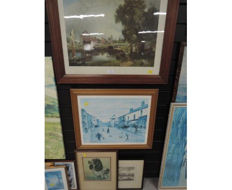 Four prints, including Constable and Tom Dodson , the latter being signed and blind stamped