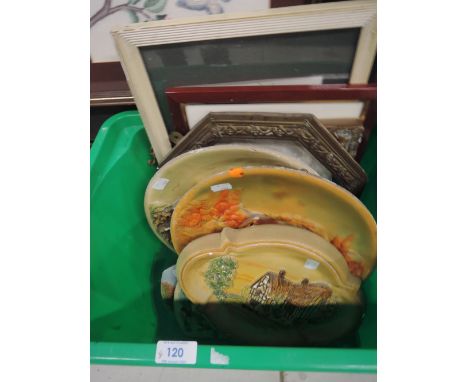 A selection of chalk ware cast plaques and similar print