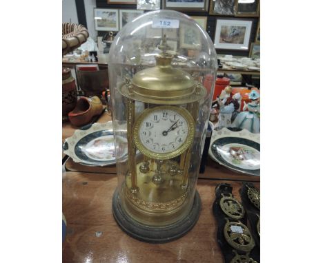A vintage anniversary clock in dome