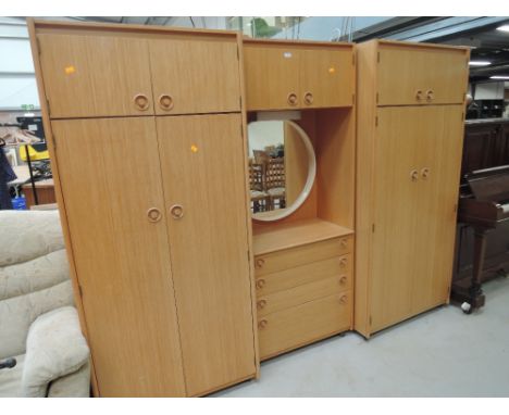 A vintage laminate bedroom suite