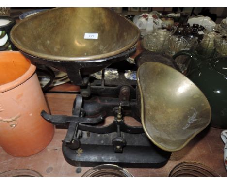 Two sets of  vintage kitchen scales 