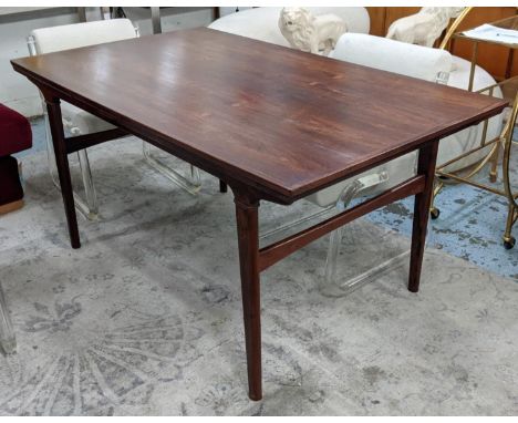DINING TABLE, vintage 1960s Danish, extendable, 250cm x 90cm x 74cm at largest. 