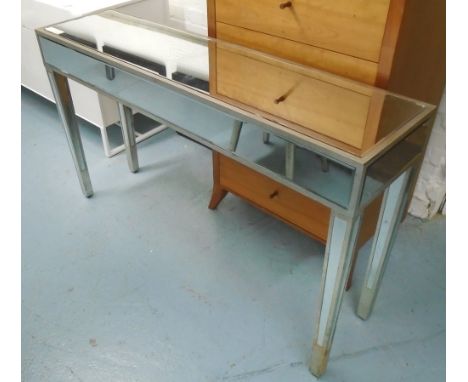 CONSOLE TABLE, mirrored finish, 140cm x 35cm x 82cm H.