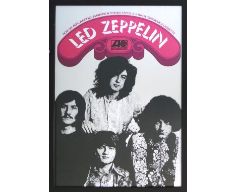 LED ZEPELLIN ATLANTIC RECORDS POSTER, 77cm x 51cm, framed and glazed.