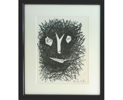 PABLO PICASSO, 'Satyr 2', 1964, original lithograph printed by Mourlot, 31.5cm x 24cm, framed and glazed.