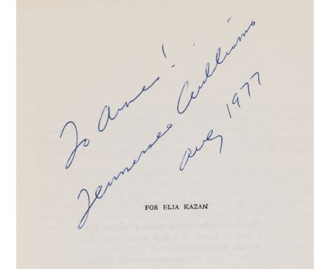 NO RESERVE Williams (Tennessee) Camino Real, second American, first actors' edition, signed presentation inscription from the