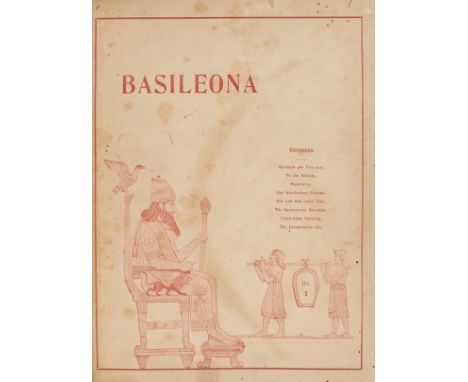 Forster (E.M.) Percy Lubbock, C. H. L. Tennyson and others, contributors. Basileona, nos.1-7, double-column, illustrations, l