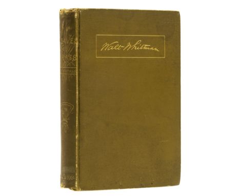 Whitman (Walt) Leaves of Grass, signed presentation inscription from the author to R. M. Bucke MD "with best love January 22 