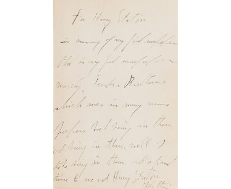 Stein (Gertrude) Tender Buttons. Objects, Food, Rooms, first edition, lengthy signed presentation inscription from the author