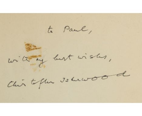 Isherwood (Christopher) A Single Man, first English edition, signed presentation inscription from the author to endpaper, sma