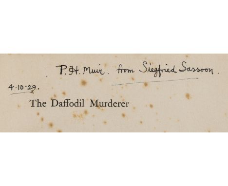 [Sassoon (Siegfried)], "Saul Kain". The Daffodil Murderer. Being the Chantrey Prize Poem, introduction by 'William Butler' [T