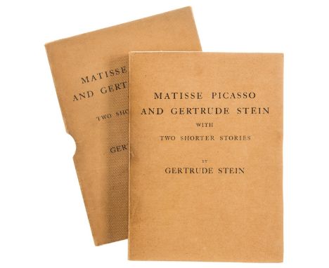 Stein (Gertrude) Matisse Picasso and Gertrude Stein, first edition, one of 500 copies, signed presentation inscription "To de