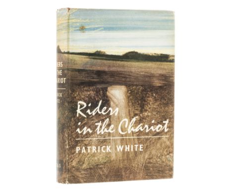 White (Patrick) Riders in the Chariot, first edition, signed by the author on title, original cloth, very light fading to spi