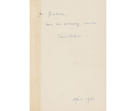 Isherwood (Christopher) All the Conspirators, first edition, Graham Greene's copy with his ink ownership inscription to paste