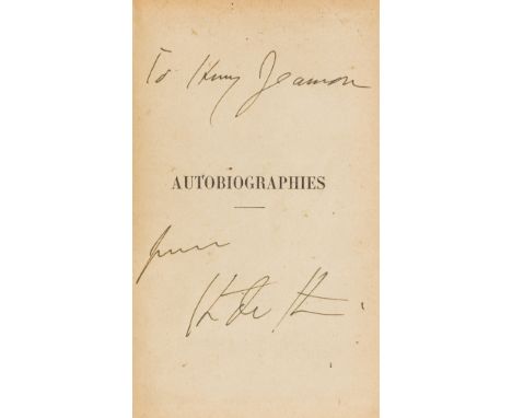 Stein (Gertrude) Autobiographies, translated by Baronne d'Aiguy, first French edition, signed presentation inscription from t