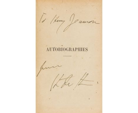 Stein (Gertrude) Autobiographies, translated by Baronne d'Aiguy, first French edition, signed presentation inscription from t