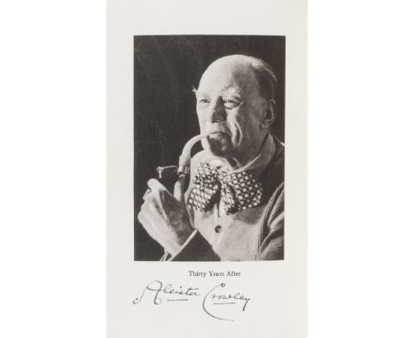 Crowley (Aleister) The Fun of the Fair (Nijni Novgorod, 1913 E.V.), number 12 of 200 copies signed by the author below fronti