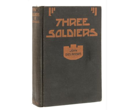 NO RESERVE Dos Passos (John) Three Soldiers, first edition, first state with three blanks at front and p.213, line 31 reading