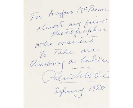 White (Patrick) The Twyborn Affair, first American edition, signed presentation inscription "For Angus McBean, almost my firs