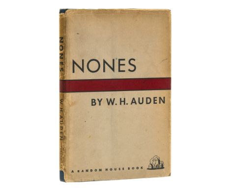 Auden (W.H.) Nones, first edition, signed presentation inscription from the author to his brother John to endpaper in green i