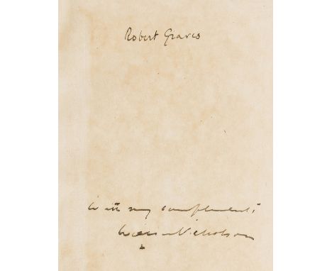 Graves (Robert) Fairies and Fusiliers, first edition, signed by the author on endpaper with additional presentation inscripti