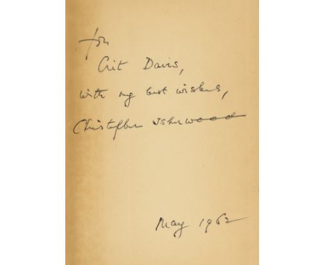 Isherwood (Christopher) The Last of Mr. Norris, first American edition, signed presentation inscription from the author "For 