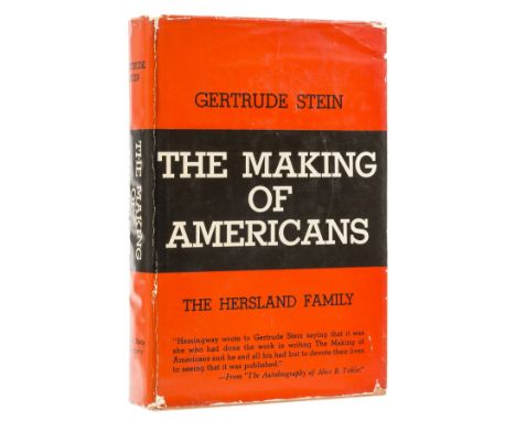 Stein (Gertrude) The Making of Americans, first abridged edition in English, signed by the author on half-title, original clo