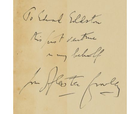 Crowley (Aleister) The Stratagem and other Stories, first edition, signed presentation inscription from the author "To Edward