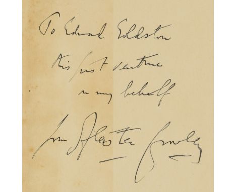 Crowley (Aleister) The Stratagem and other Stories, first edition, signed presentation inscription from the author "To Edward