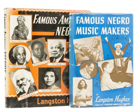 Hughes (Langston) Famous American Negroes, "For cousin Rose" dated January 22, 1954 to endpaper, light rubbing and bumping to