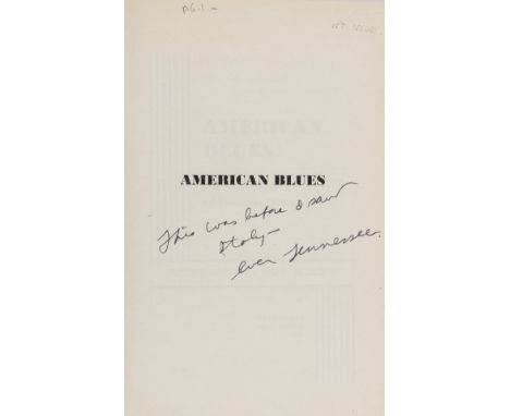 Williams (Tennessee) American Blues. Five Short Plays, first edition, first issue with author's name misspelled on upper cove